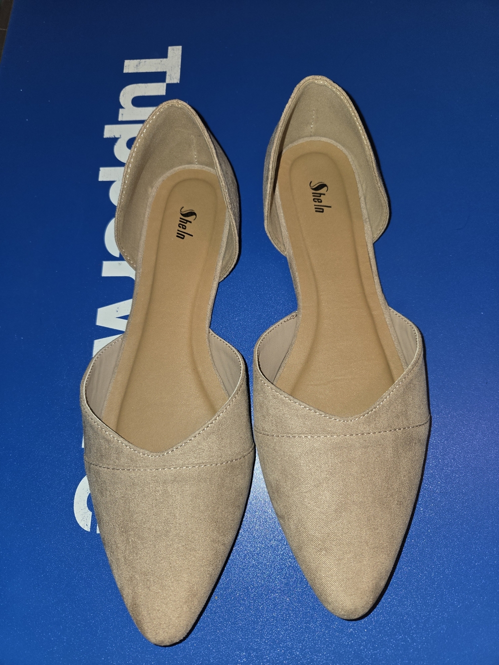 Shein Women's Beige Pointed-Toe  Flats